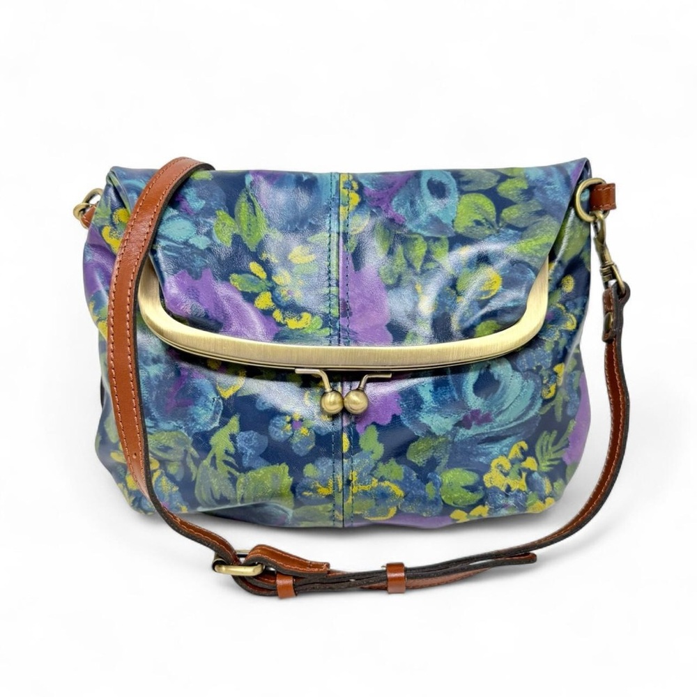 Patricia Nash leather floral barsby kisslock crossbody